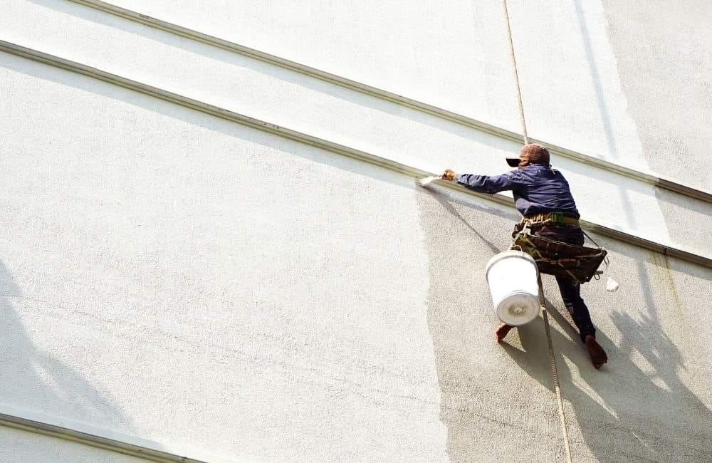 Commercial concrete siding painting