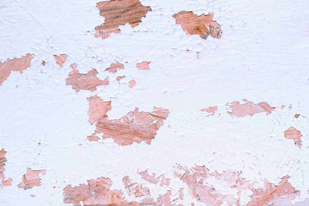 White wall with many scratches