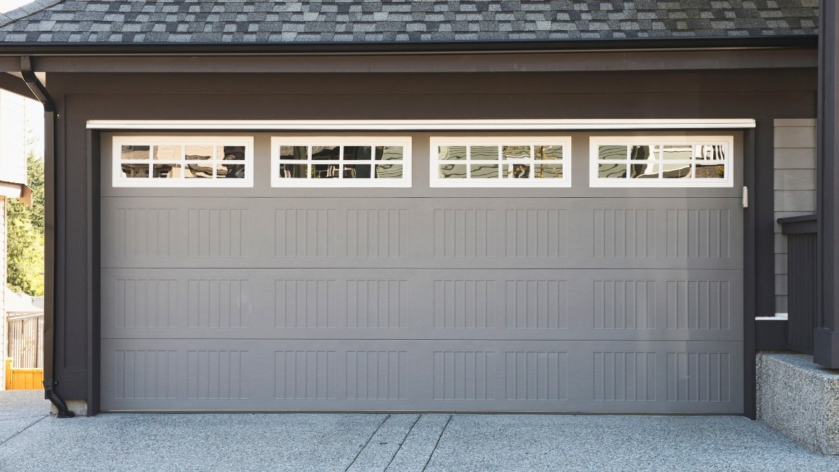 modern grey garage door